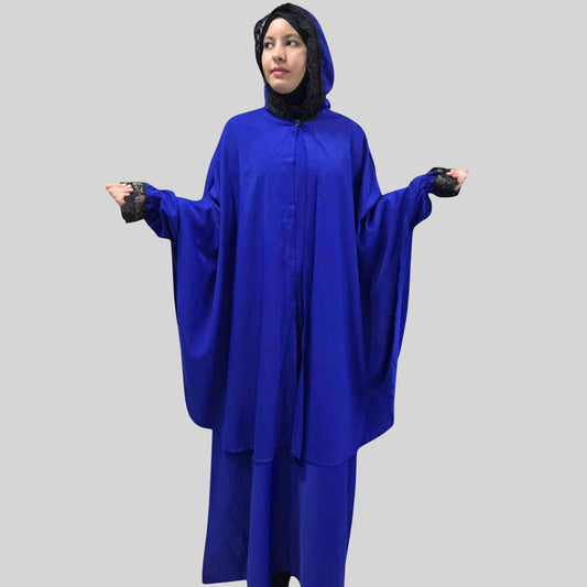 BlueRoi Abaya Élégante pour la Prière et la Omra