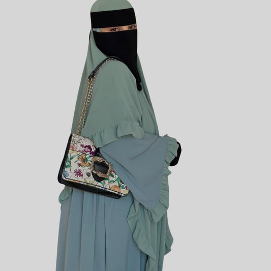 Abaya Hauran avec Foulard à Volants – Votre Choix Idéal